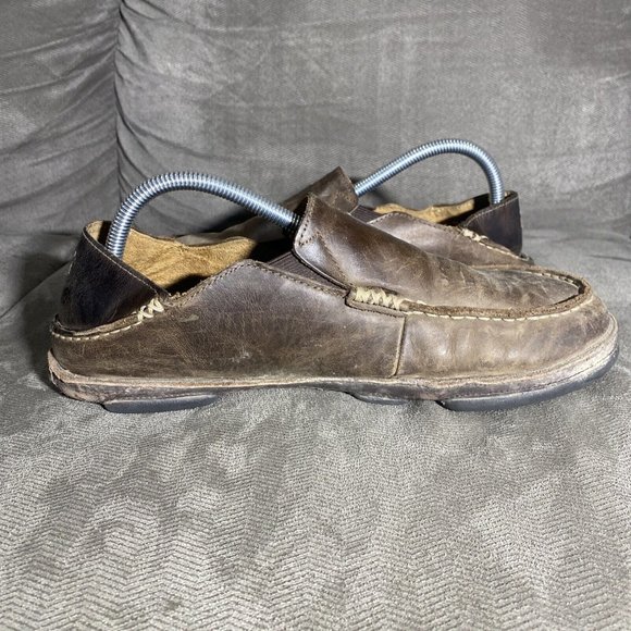Olukai Moloa Loafer Men's Comfort Slip On Shoes Size 9 Brown Leather - Picture 6 of 11